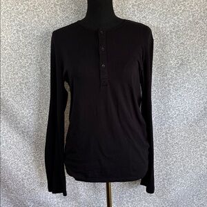 H&M Black Buttoned Top